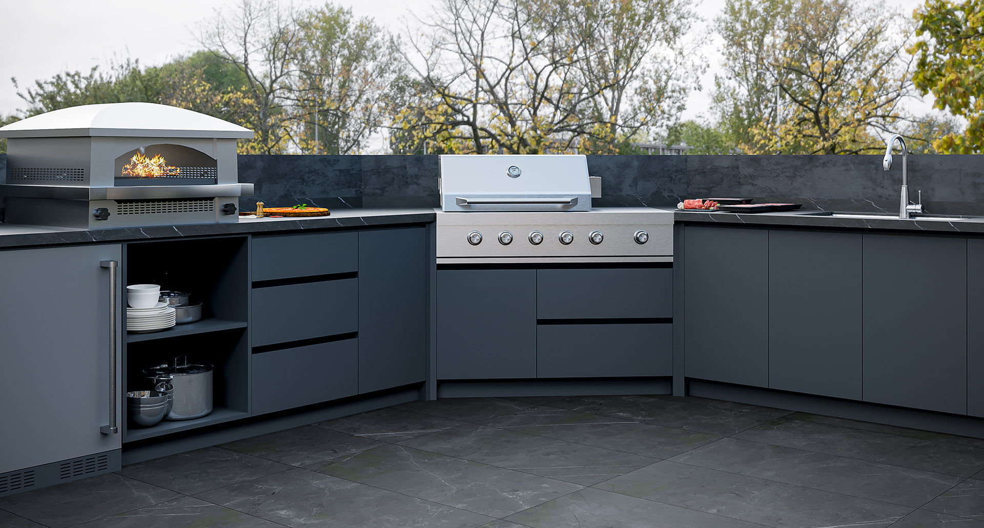 DIAMANTFORMET Utekjøkkenskap